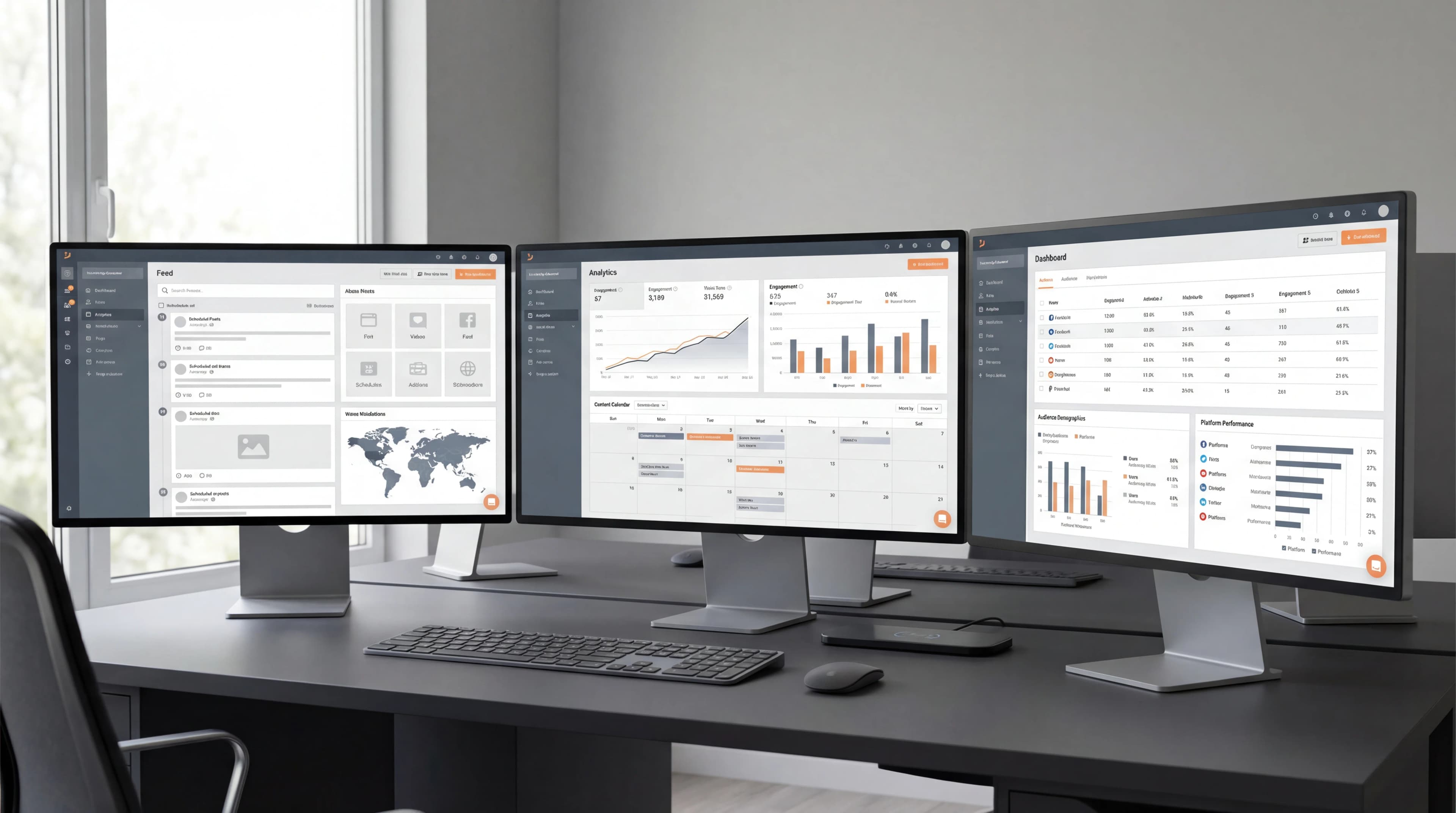 Social media management dashboard